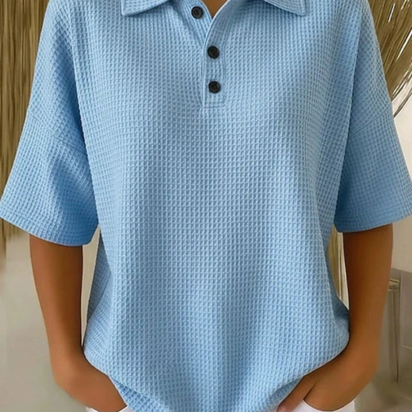 Peggie | Elegante Polo Comfort in Tessuto Waffle