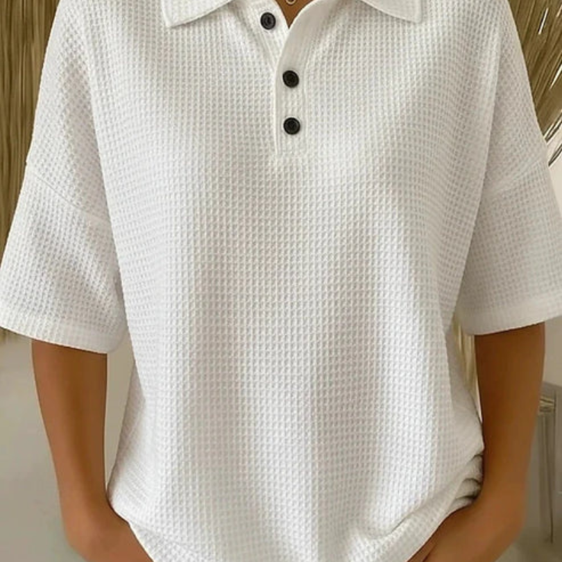 Peggie | Elegante Polo Comfort in Tessuto Waffle
