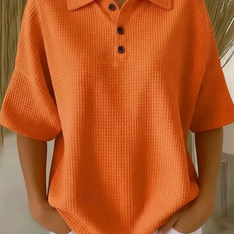 Peggie | Elegante Polo Comfort in Tessuto Waffle