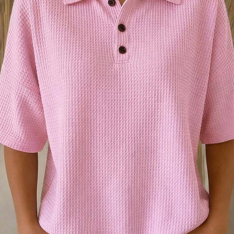 Peggie | Elegante Polo Comfort in Tessuto Waffle
