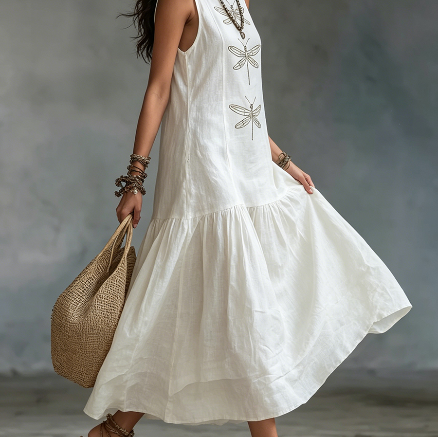 Clothilde — robe maxi sans manches