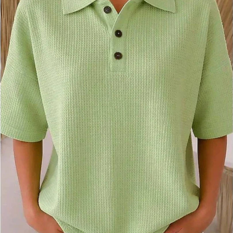 Peggie | Elegante Polo Comfort in Tessuto Waffle
