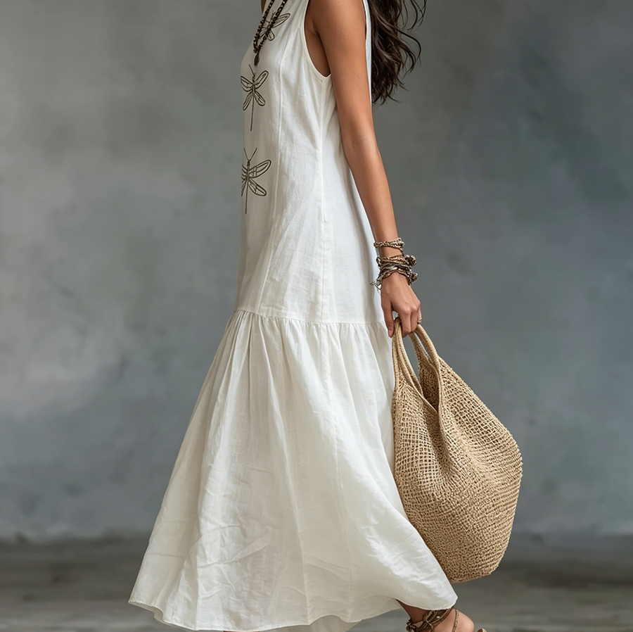 Clothilde — robe maxi sans manches