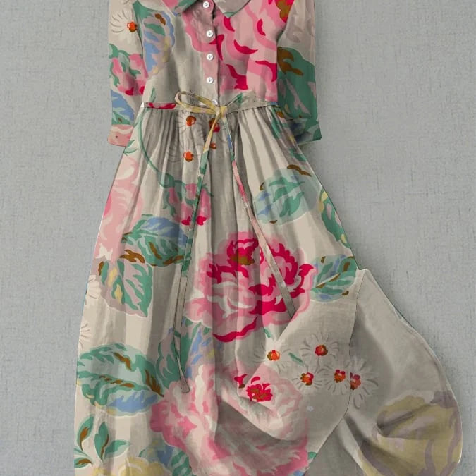 Madeleine | Elegante abito floreale pastello
