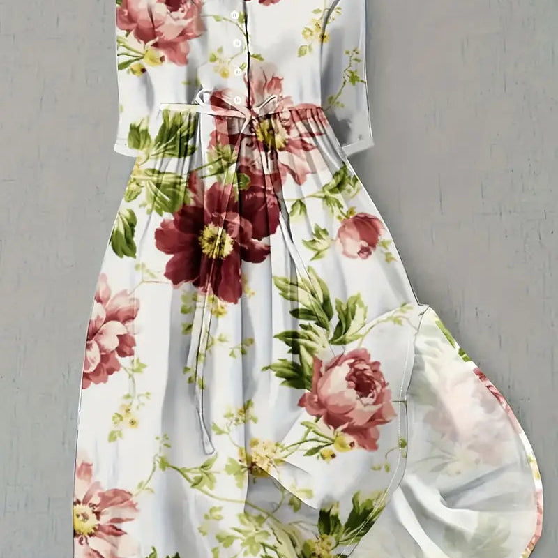 Margot | Vestito floreale elegante dall'effetto statement