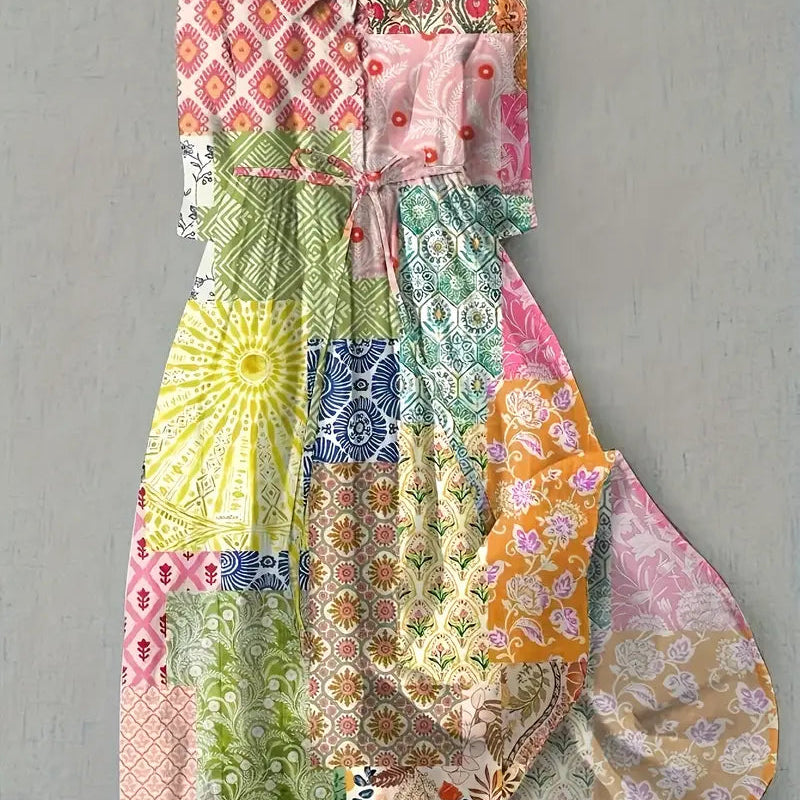 Juliette | Abito patchwork artistico