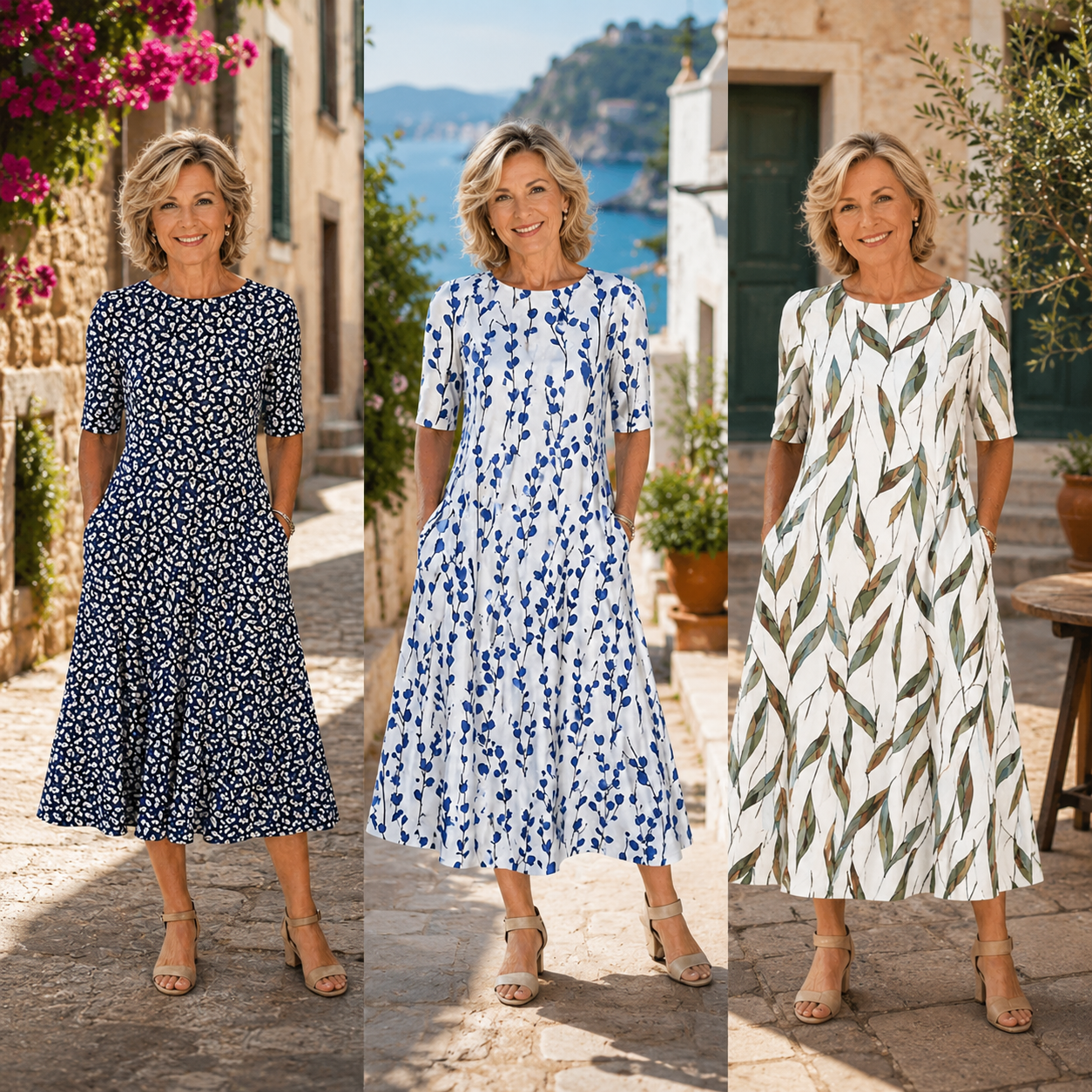 Amandine — robe midi à imprimé floral