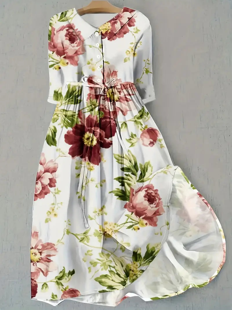 Margot | Vestito floreale elegante dall'effetto statement